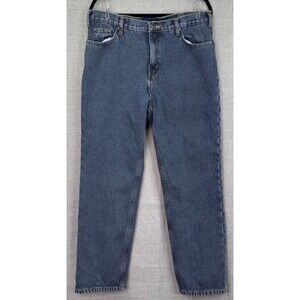 Full Blue Heavy Denim Jeans Fleece Lined Women's Size 14x31 Medium Blue